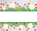 Flower vector banner
